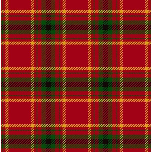 MI26 - TRICOL. COLEÇÃO XADREZ TARTAN - XADREZ VERMELHO COM FRISOS AMARELO