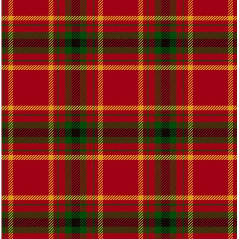 MI26 - TRICOL. COLEÇÃO XADREZ TARTAN - XADREZ VERMELHO COM FRISOS AMARELO