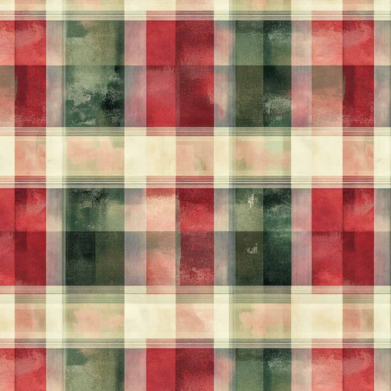 NT26 - TRICOL. COLEÇÃO XADREZ NATAL - XADREZ VERDE E VERMELHO - 100% ALGODÃO A4361-001