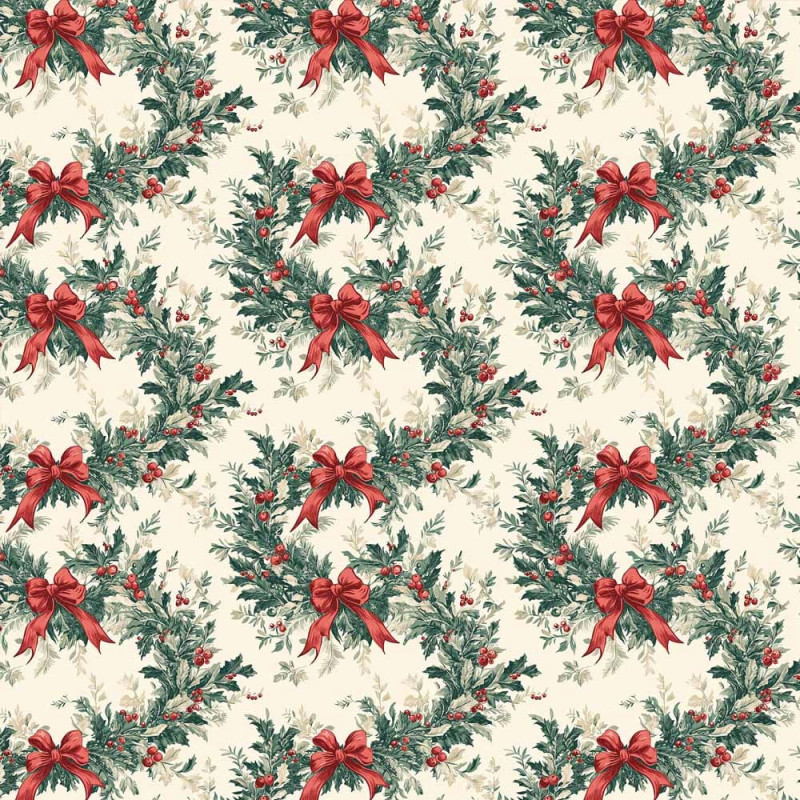 NT26 - TRICOL. COLEÇÃO NATAL MINI - LAÇOS - 100% ALGODÃO A4444-001