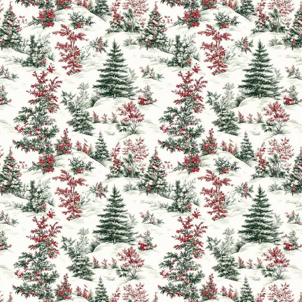 NT26 - TRICOL. COLEÇÃO NATAL MINI - ÁRVORES - 100% ALGODÃO A4443-001