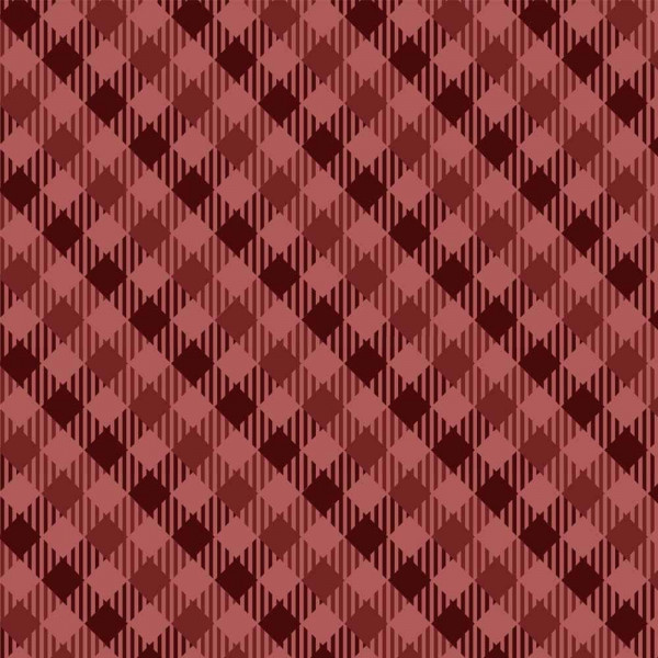 NT26 - TRICOL. COLEÇÃO JOGO AMERICANO NATAL - XADREZ VINTAGE ENVIESADO VERMELHO - 100% ALGODÃO A4351-001