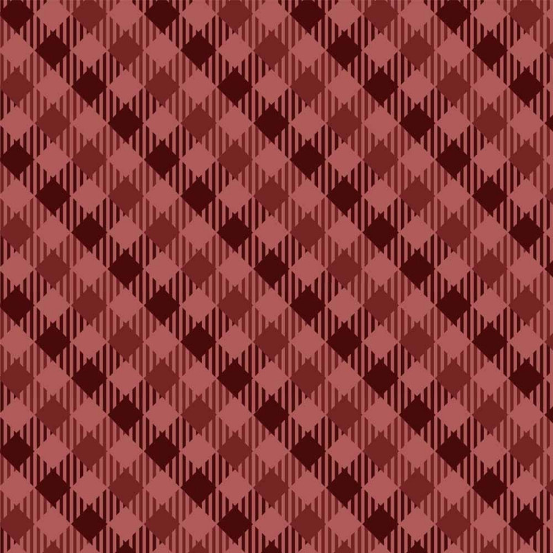 NT26 - TRICOL. COLEÇÃO JOGO AMERICANO NATAL - XADREZ VINTAGE ENVIESADO VERMELHO - 100% ALGODÃO A4351-001