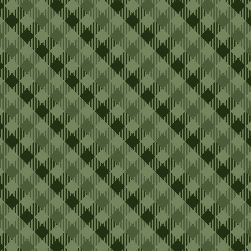 NT26 - TRICOL. COLEÇÃO JOGO AMERICANO NATAL - XADREZ VINTAGE ENVIESADO VERDE - 100% ALGODÃO A4350-001