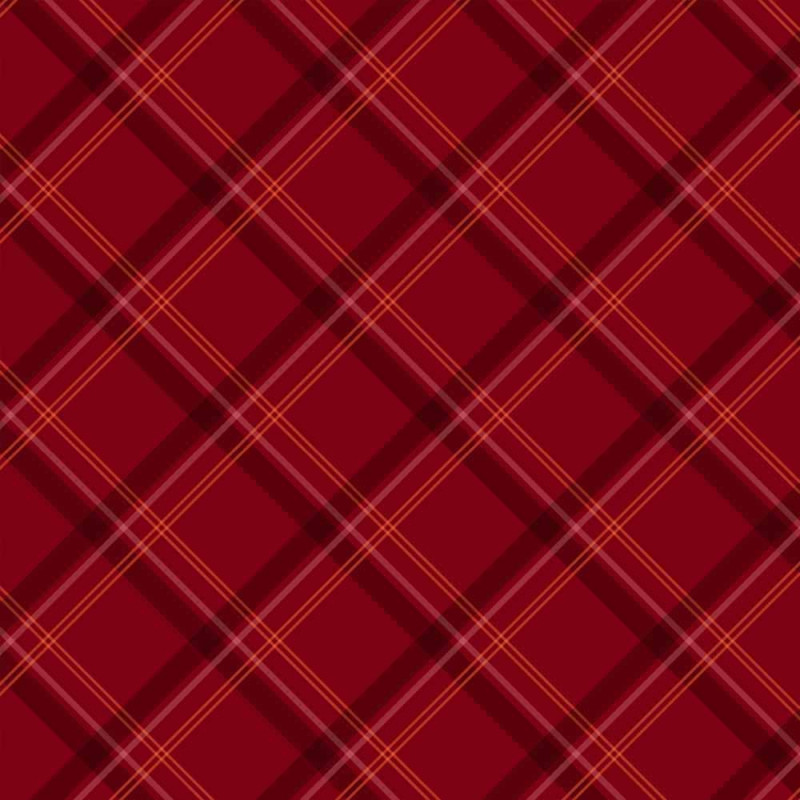 NT26 - TRICOL. COLEÇÃO JOGO AMERICANO NATAL - XADREZ COMPOSE VERMELHO - 100% ALGODÃO A4348-001