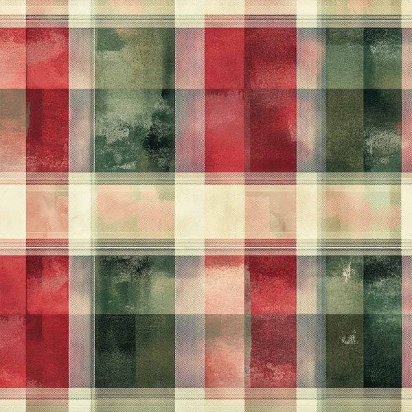 NT26 - SARJA HIDRORREPELENTE - COLEÇÃO XADREZ NATAL - XADREZ VERDE E VERMELHO - 100% ALGODÃO A4363-001