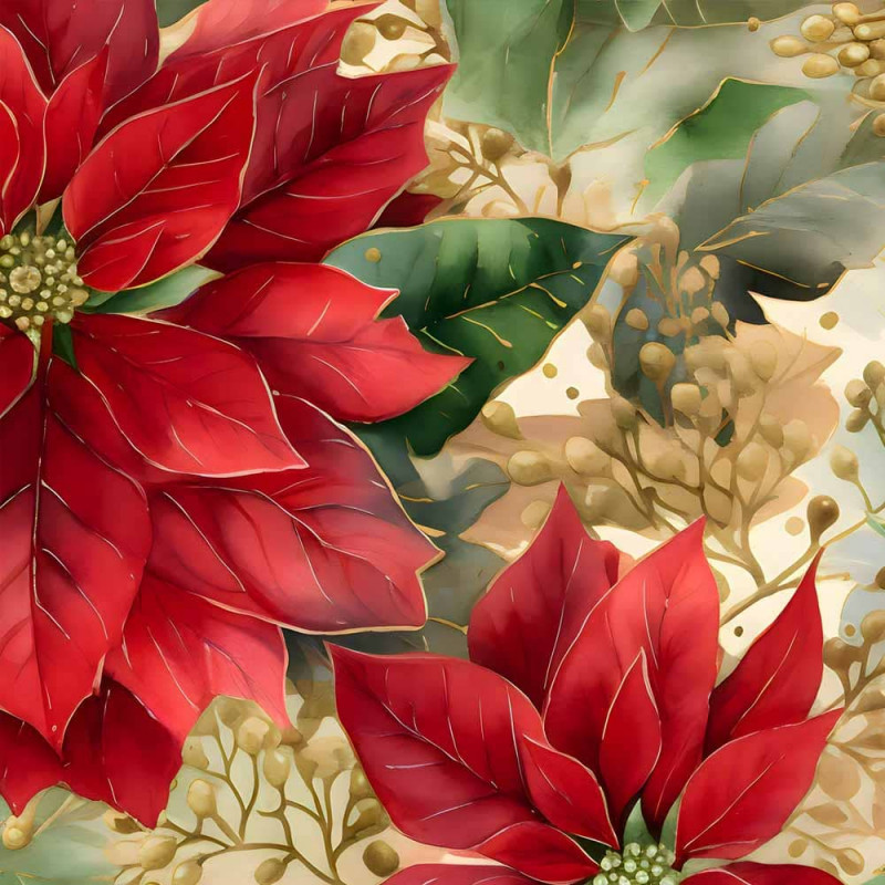 NT26 - SARJA HIDRORREPELENTE COLEÇÃO NATAL - BICO DE PAPAGAIO GRANDE - 100% ALGODÃO A4594-001