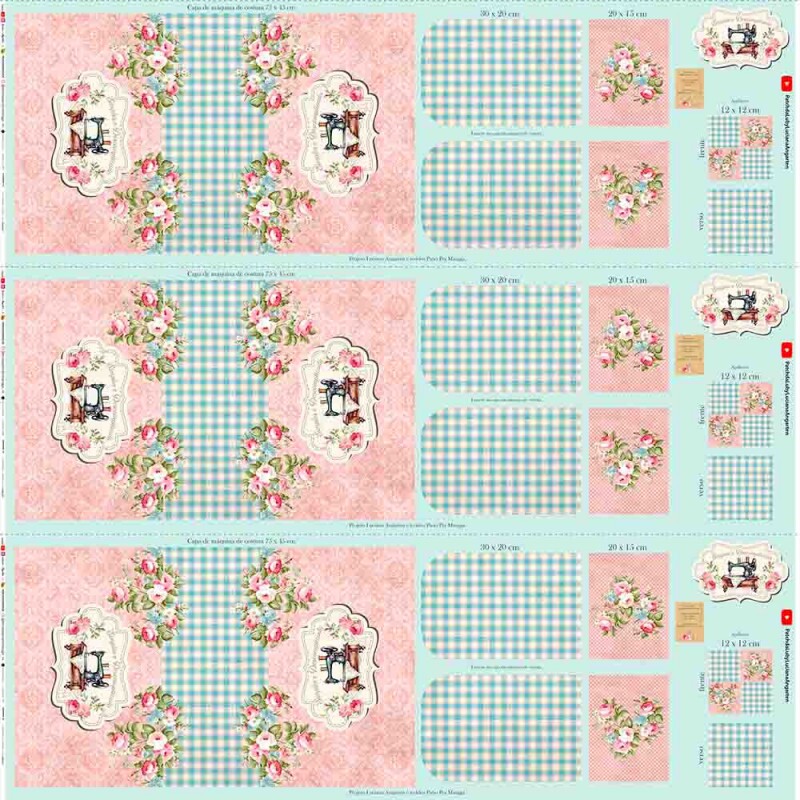 COLEÇÃO LUCIANA ANGARTEN - TRIC.DIGITAL - MOLDE BOLSA DE MAQUINA