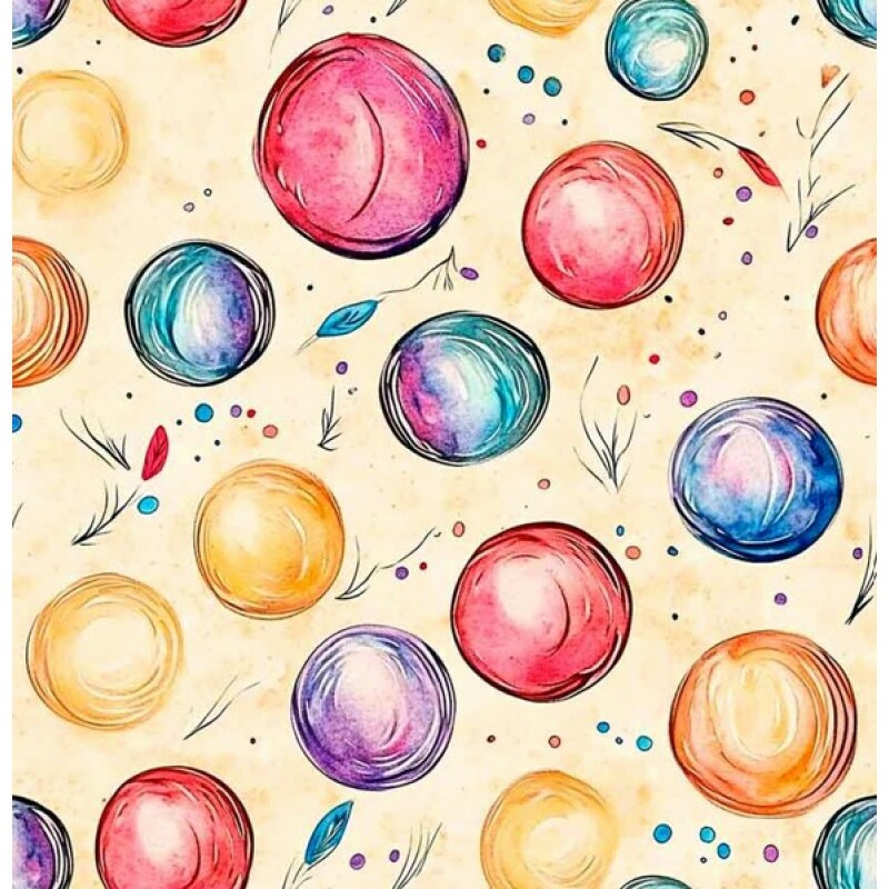 NV25 -TRICOL. COLEÇÃO PETALAS E POESIA - BOLAS - 100% ALGODÃO 02002/001