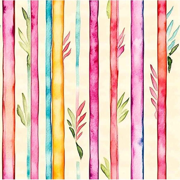 NV25 -TRICOL. COLEÇÃO PETALAS E POESIA - LISTRADO - 100% ALGODÃO 02003/001