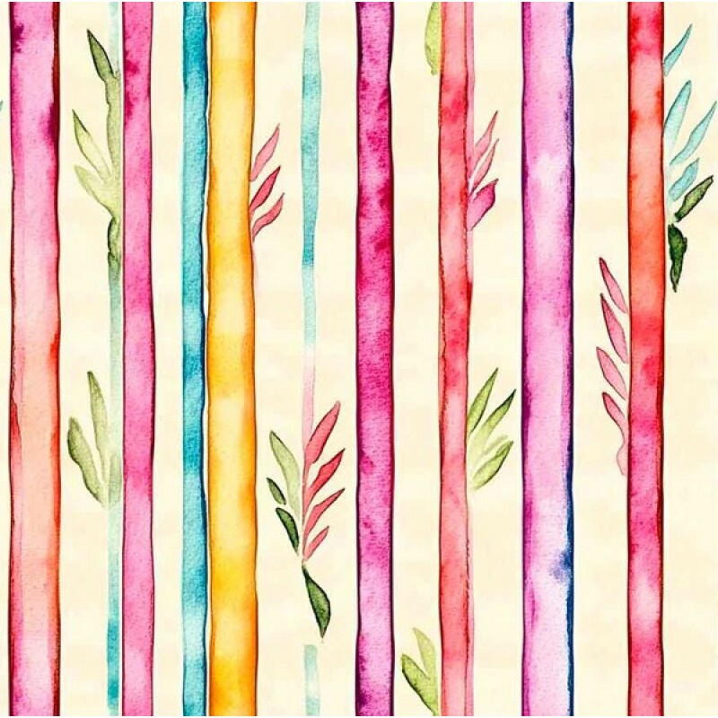 NV25 -TRICOL. COLEÇÃO PETALAS E POESIA - LISTRADO - 100% ALGODÃO 02003/001