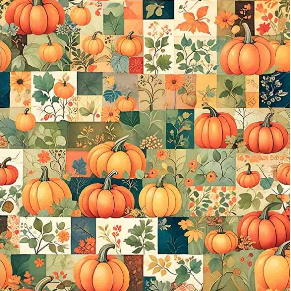 NV25 - TRICOL. COLEÇÃO PUMPKIN PATCH - ABÓBORAS  100% ALGODÃO 03623-001