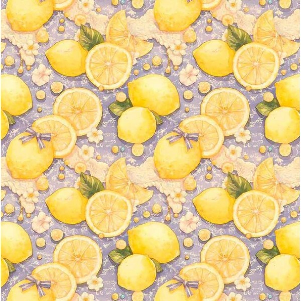 NV25 - TRICOL. COLEÇÃO GREY LEMON - LIMÃO PEQUENO FUNDO CINZA - 100% ALGODÃO 03920-001