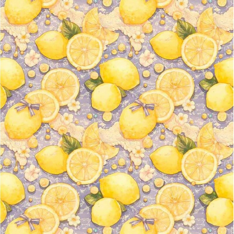 NV25 - TRICOL. COLEÇÃO GREY LEMON - LIMÃO PEQUENO FUNDO CINZA - 100% ALGODÃO 03920-001