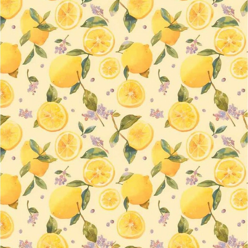 NV25 - TRICOL. COLEÇÃO GREY LEMON - LIMÃO PEQUENO FUNDO AMARELO - 100% ALGODÃO 03921-001