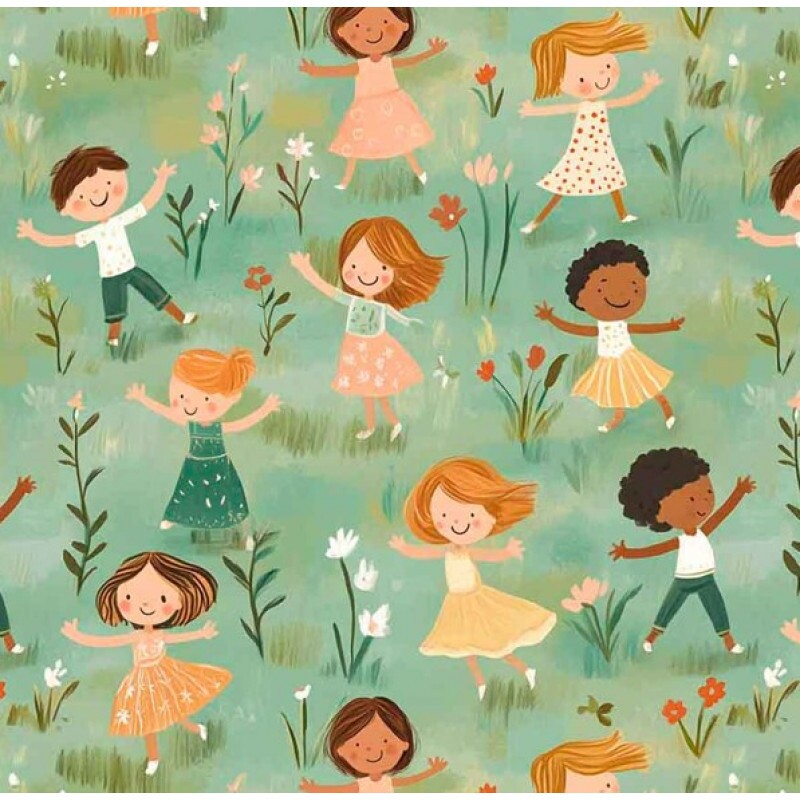 NV25 - TRICOL. COLEÇÃO BRINCADEIRA NO CAMPO - CRIANÇAS NO CAMPO - 100% ALGODÃO 04251-001