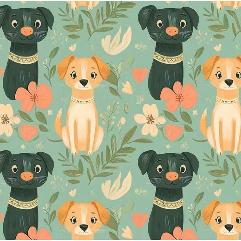 NV25 - TRICOL. COLEÇÃO BRINCADEIRA NO CAMPO - CACHORROS - 100% ALGODÃO 04249-001