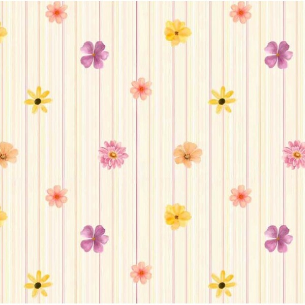 NV25 - TRICOL. COLEÇÃO LADY BEAR - FLORAL COLORIDO PEQUENO - 100% ALGODÃO 04649-001