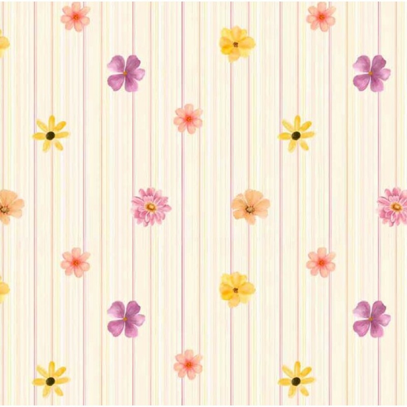 NV25 - TRICOL. COLEÇÃO LADY BEAR - FLORAL COLORIDO PEQUENO - 100% ALGODÃO 04649-001