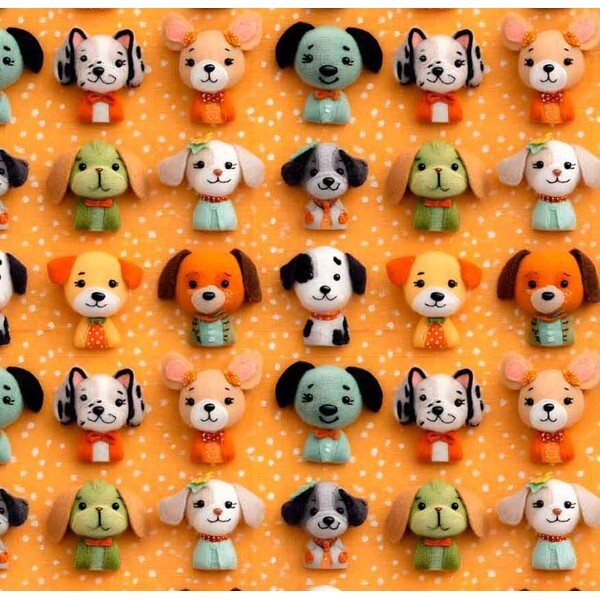 NV25 - TRICOL. COLEÇÃO GIRLS AND PUPPIES - CACHORROS - 100% ALGODÃO 04725-001