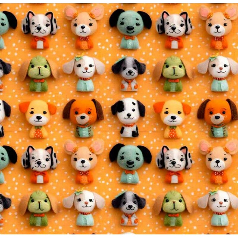 NV25 - TRICOL. COLEÇÃO GIRLS AND PUPPIES - CACHORROS - 100% ALGODÃO 04725-001