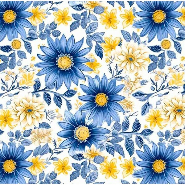 NV25 - TRICOL. COLEÇÃO AZULEJOS - FLORAL 3 BROMELIAS - 100% ALGODÃO 04733-001