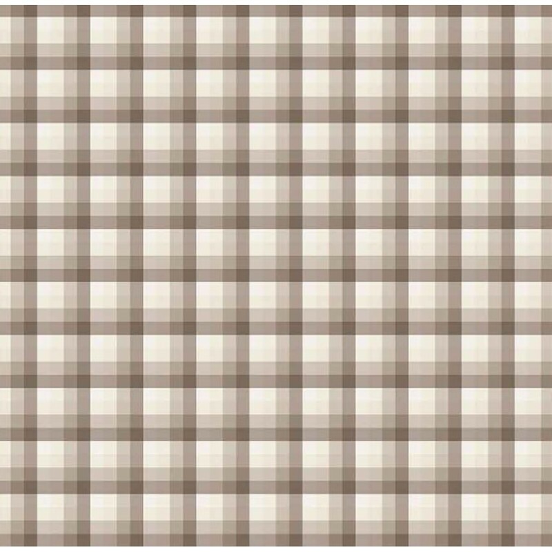 NV25 - TRICOL. COLEÇÃO XADREZES - XADREZ BEGE COM CAQUI - 100% ALGODÃO