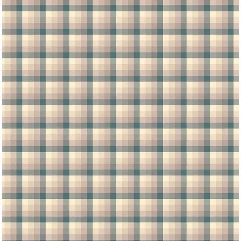 NV25 - TRICOL. COLEÇÃO XADREZES - XADREZ BEGE COM AZUL - 100% ALGODÃO