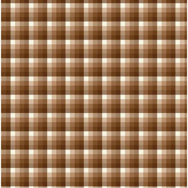 NV25 - TRICOL. COLEÇÃO XADREZES - XADREZ MARROM - 100% ALGODÃO