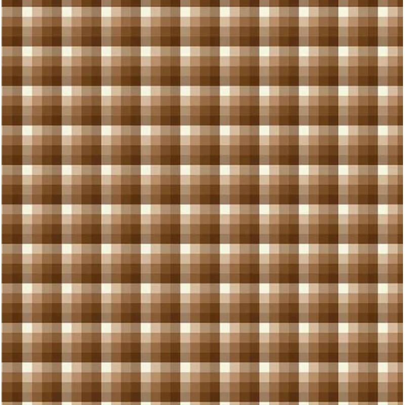 NV25 - TRICOL. COLEÇÃO XADREZES - XADREZ MARROM - 100% ALGODÃO