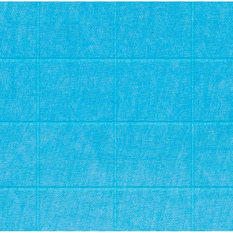 FRALDA QUADRICULADO GRANDE 9 X 9 - CARE LISA - AZUL BAMBINO - ( 3543 - FLOW SUAVE ) - JH4 - C