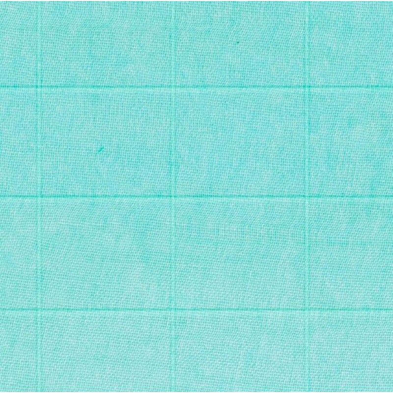 FRALDA QUADRICULADO GRANDE 9 X 9 - CARE LISA - VERDE AGUA - ( 5070 - FLOW SUAVE ) - JH4 - C