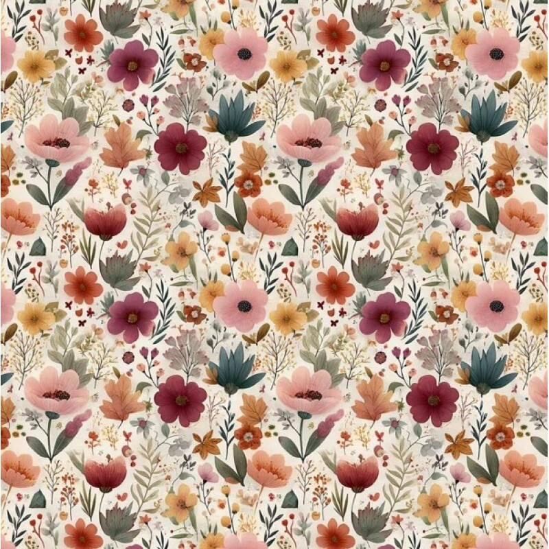 JA26 - TRICOL. CLUBE MAIS CRIATIVO - COLEÇÃO RATINHOS BOHO - FLOR MIUDA - 100% ALGODÃO - 05750-001