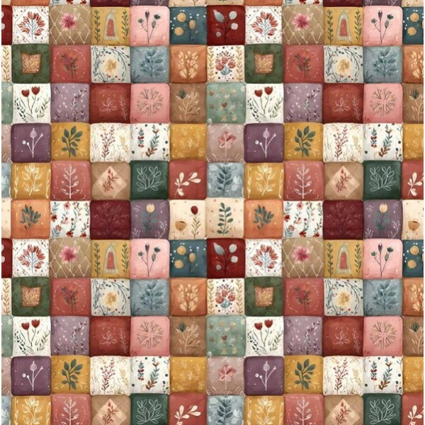 JA26 - TRICOL. CLUBE MAIS CRIATIVO - COLEÇÃO RATINHOS BOHO - PATCHWORK - 100% ALGODÃO - 05751-001