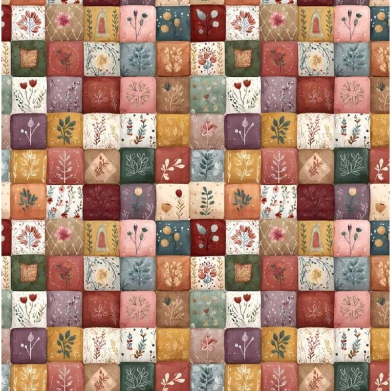 JA26 - TRICOL. CLUBE MAIS CRIATIVO - COLEÇÃO RATINHOS BOHO - PATCHWORK - 100% ALGODÃO - 05751-001