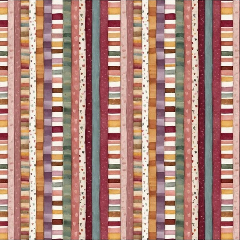 JA26 - TRICOL. CLUBE MAIS CRIATIVO - COLEÇÃO RATINHOS BOHO - LISTRADO - 100% ALGODÃO - 05752/001