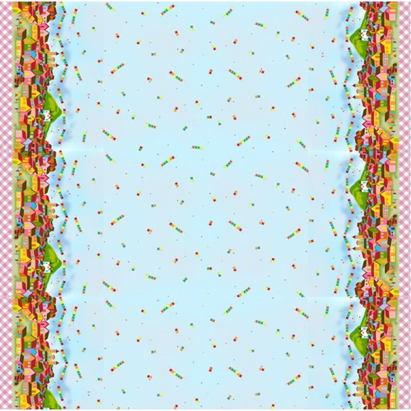 COLEÇÃO FESTA JUNINA DIGITAL 2025 - BARRADO FD AZUL CLARO -  83664/001