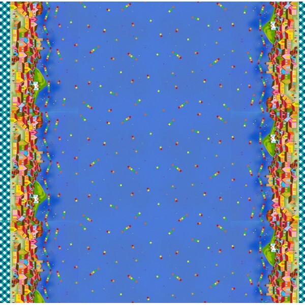 COLEÇÃO FESTA JUNINA DIGITAL 2025 - BARRADO FD AZUL ESCURO - 83664/002