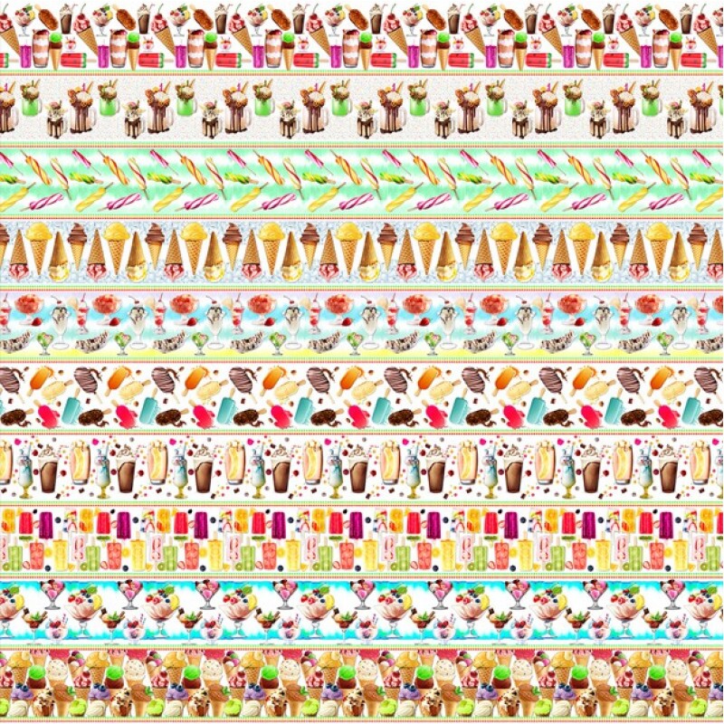 COLEÇÃO DIGITAL ICE CREAM  - BARRADO DE FAIXAS SORVETE - ( 80090 VAR,01 ) -  C