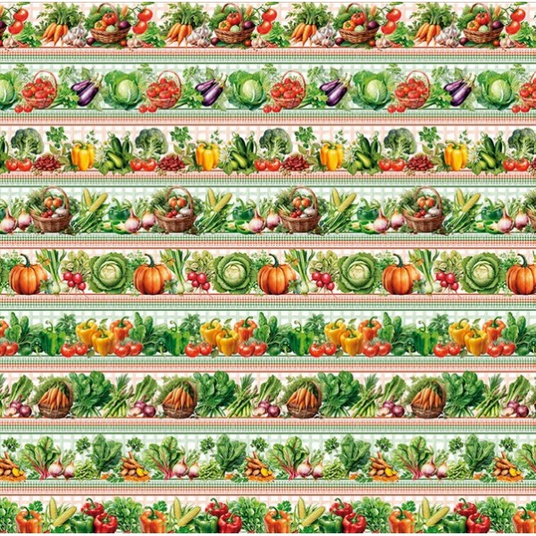 TRICOL. COLEÇÃO BARRADOS - LEGUMES - 100% ALGODÃO 04601-001