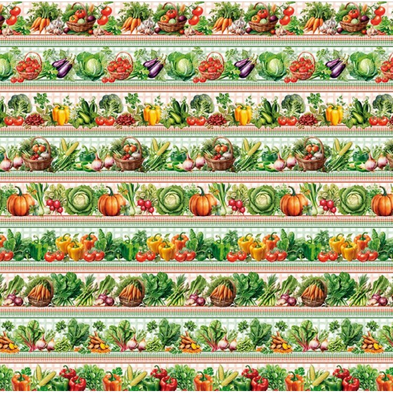 TRICOL. COLEÇÃO BARRADOS - LEGUMES - 100% ALGODÃO 04601-001