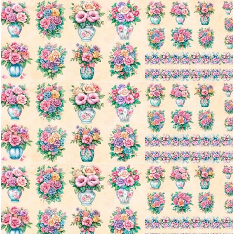 COLEÇÃO PAINEIS - TRIC EST DIGITAL - LARG 1,50 -PAINEL VASOS DE FLOR