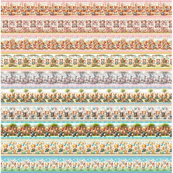 ST25 - TRICOLINE 100% ALGODÃO DIGITAL  - LARG 1,50m - URSINHOS- BARRADO