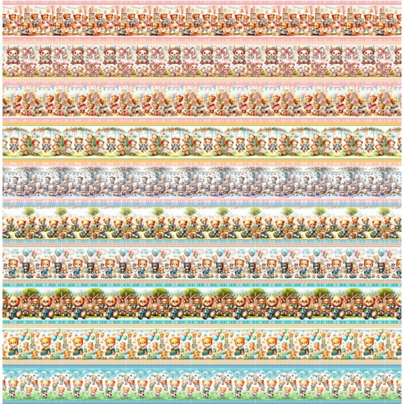 ST25 - TRICOLINE 100% ALGODÃO DIGITAL  - LARG 1,50m - URSINHOS- BARRADO