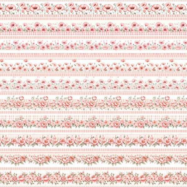 ST25 - TRICOL. COLEÇÃO BARRADOS PEONIAS - ROSAS - 100% ALGODÃO 02026/001