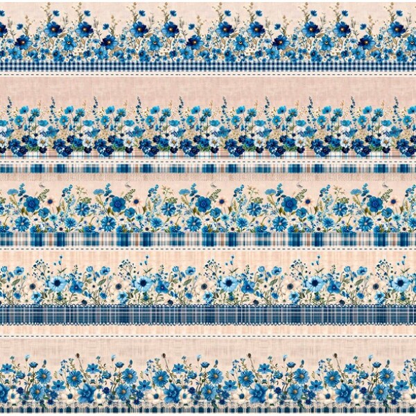 COLEÇÃO CLUBE MAIS CRIATIVO - TRIC. EST. DIGITAL - BARRADO FLORAL - 87093 C