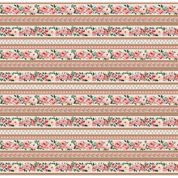 COLEÇÃO  FLOWER LOVE POR CRIS POLETTO - BARRADO BEGE - ( 84577 - VAR,01 ) - C