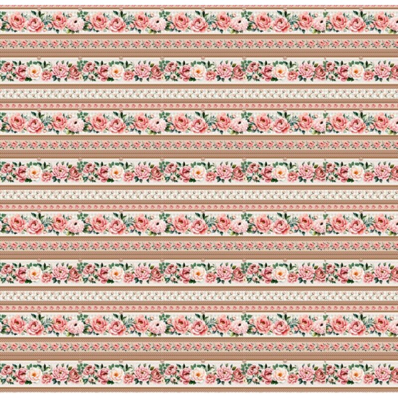 COLEÇÃO  FLOWER LOVE POR CRIS POLETTO - BARRADO BEGE - ( 84577 - VAR,01 ) - C