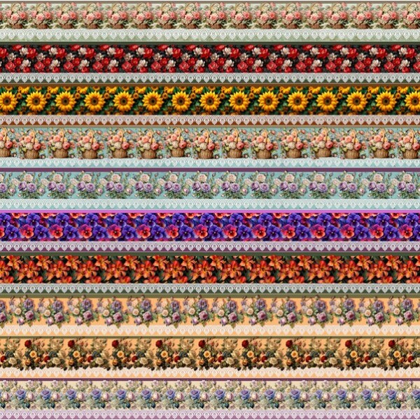 COLEÇÃO THE GARDEN POR JUARI SOUZA -TRIC.DIGITAL - BARRADO FLORES - 88645