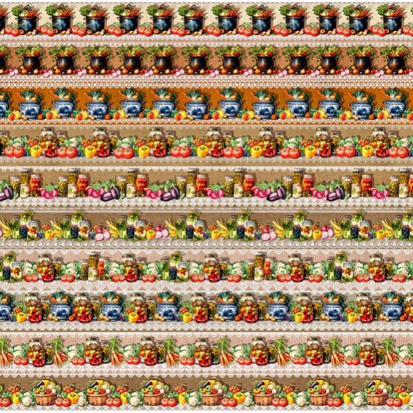 COLEÇÃO BOM SABOR POR JUARI SOUZA -TRIC.DIGITAL - BARRADO LEGUMES 88649-01